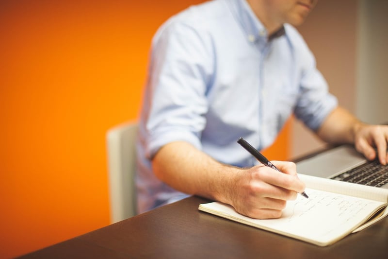 Businessman developing professional abilities and soft skills